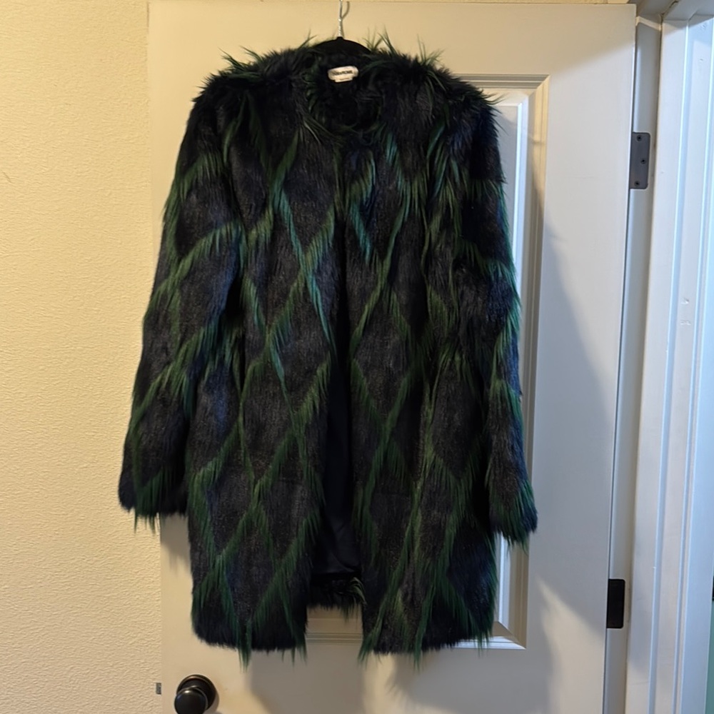 Zadig & Voltaire Black and Green Teddy Jacket